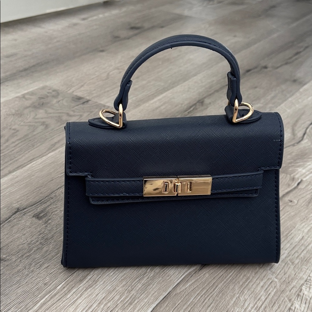 Elegant Mystique Mini Navy Handbag